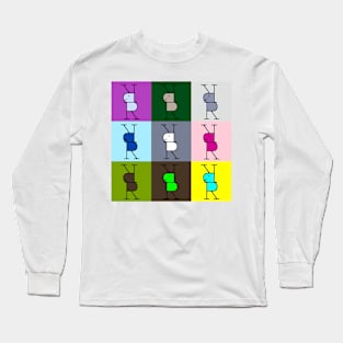 Letter R, the pattern 1 Long Sleeve T-Shirt